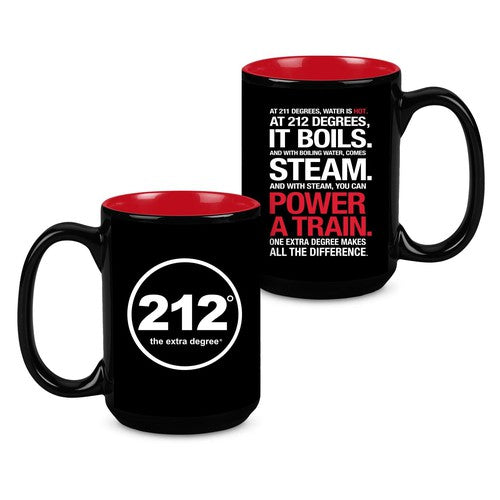 212° Black Ceramic Mug (Black or White) Sold in Packs of 12